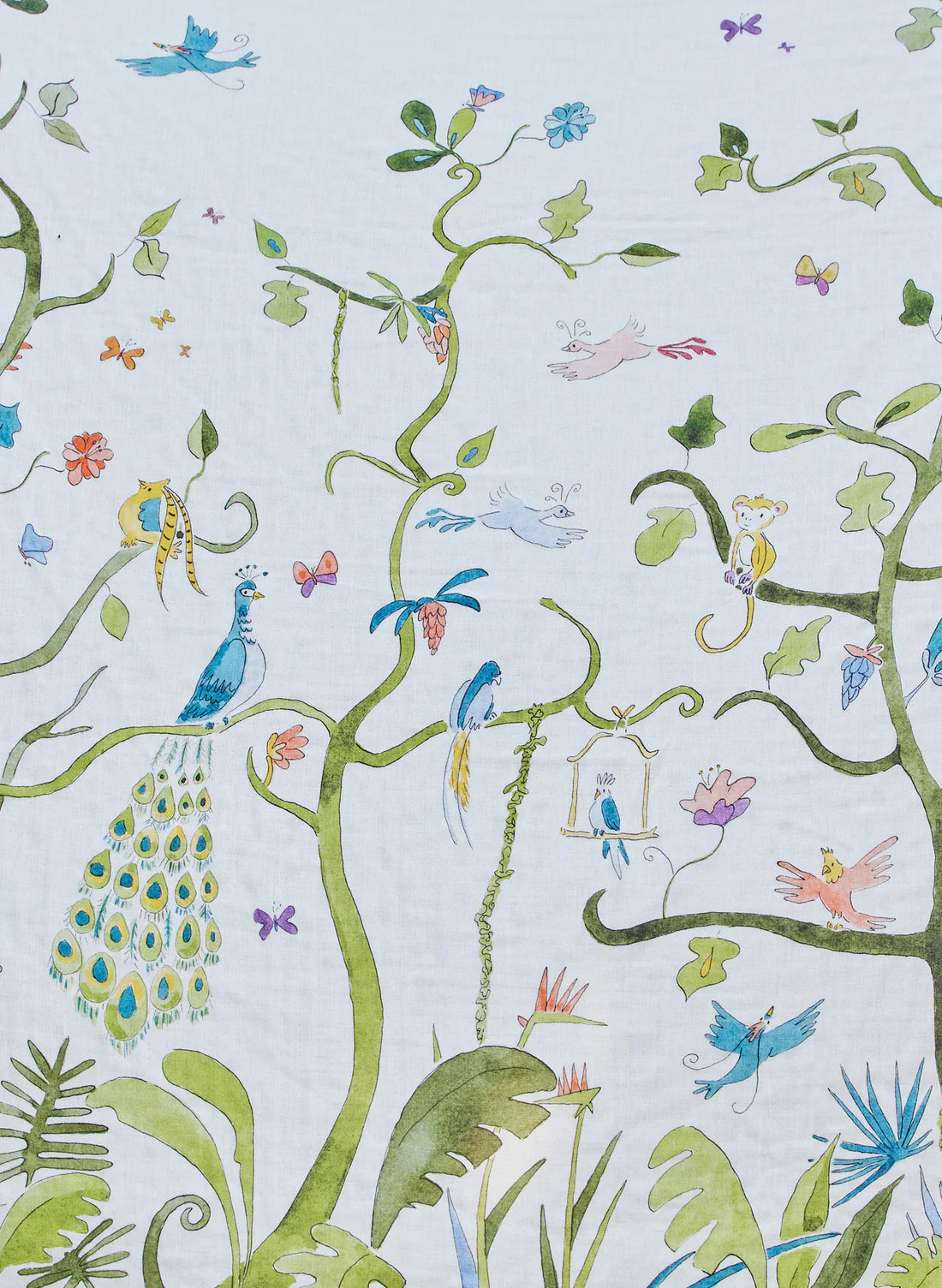 TIMO + VIOLET Tropical Chinoiserie Shawl Blanket