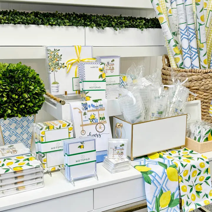 WH Hostess Social Stationery Folded Notecard Set of 10 | Lemon Tree