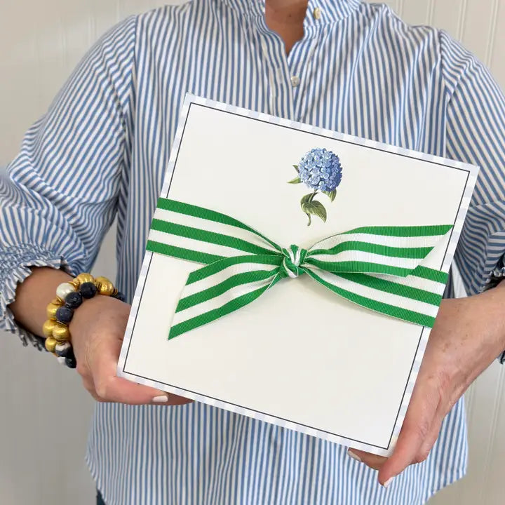 WH Hostess Social Stationery Hydrangea Bloom Slab Notepad