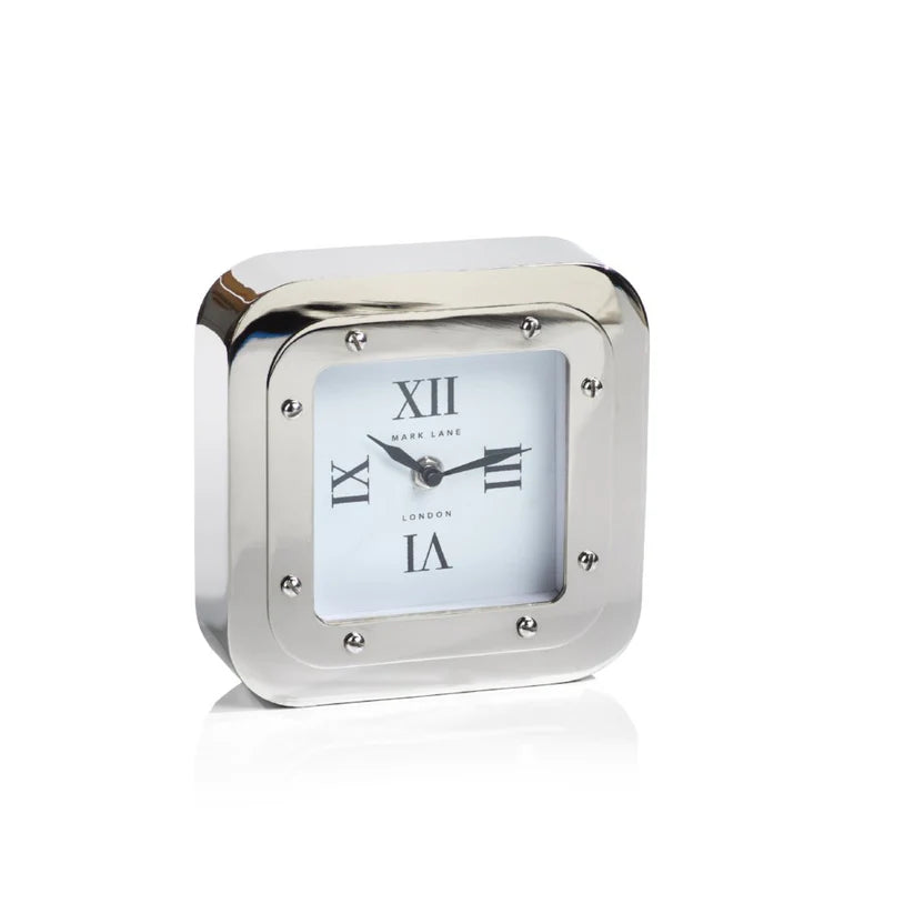 Mark Lane Table Clock - Nickel
