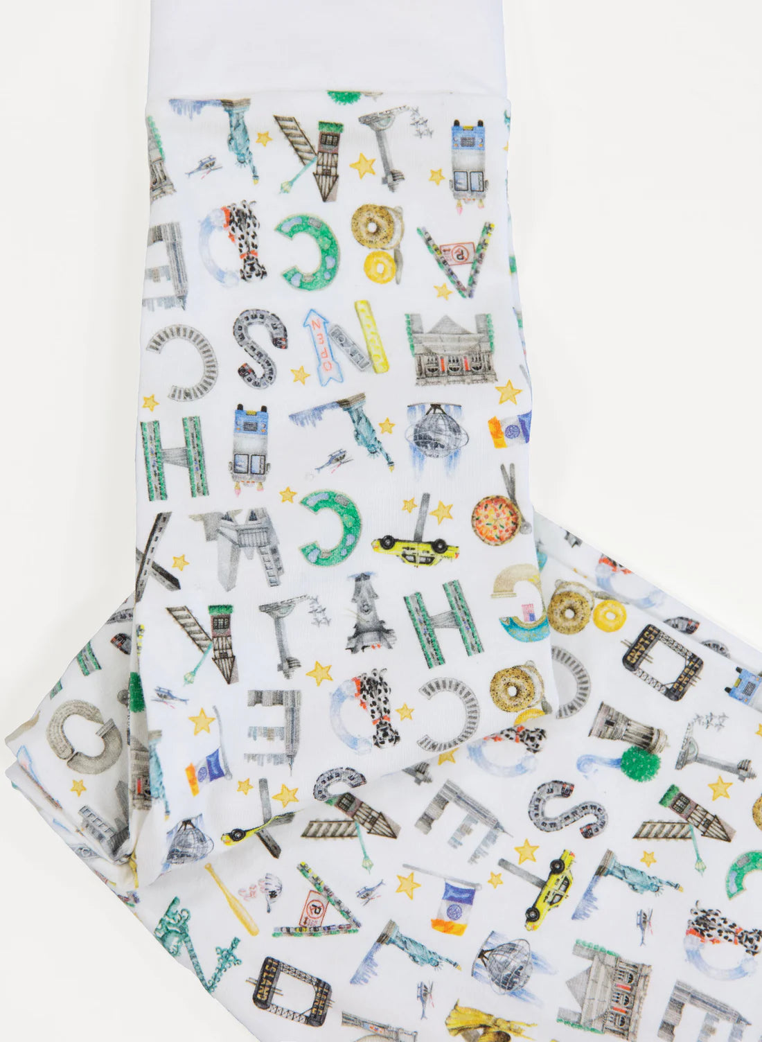 TIMO +VIOLET Two Piece Pajamas-NYC Alphabet Soup