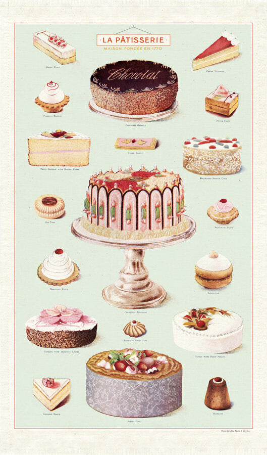 La Patisserie Vintage Tea Towels