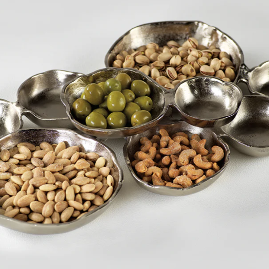 Zodax Cluster of 9 Serving Bowls Nickel