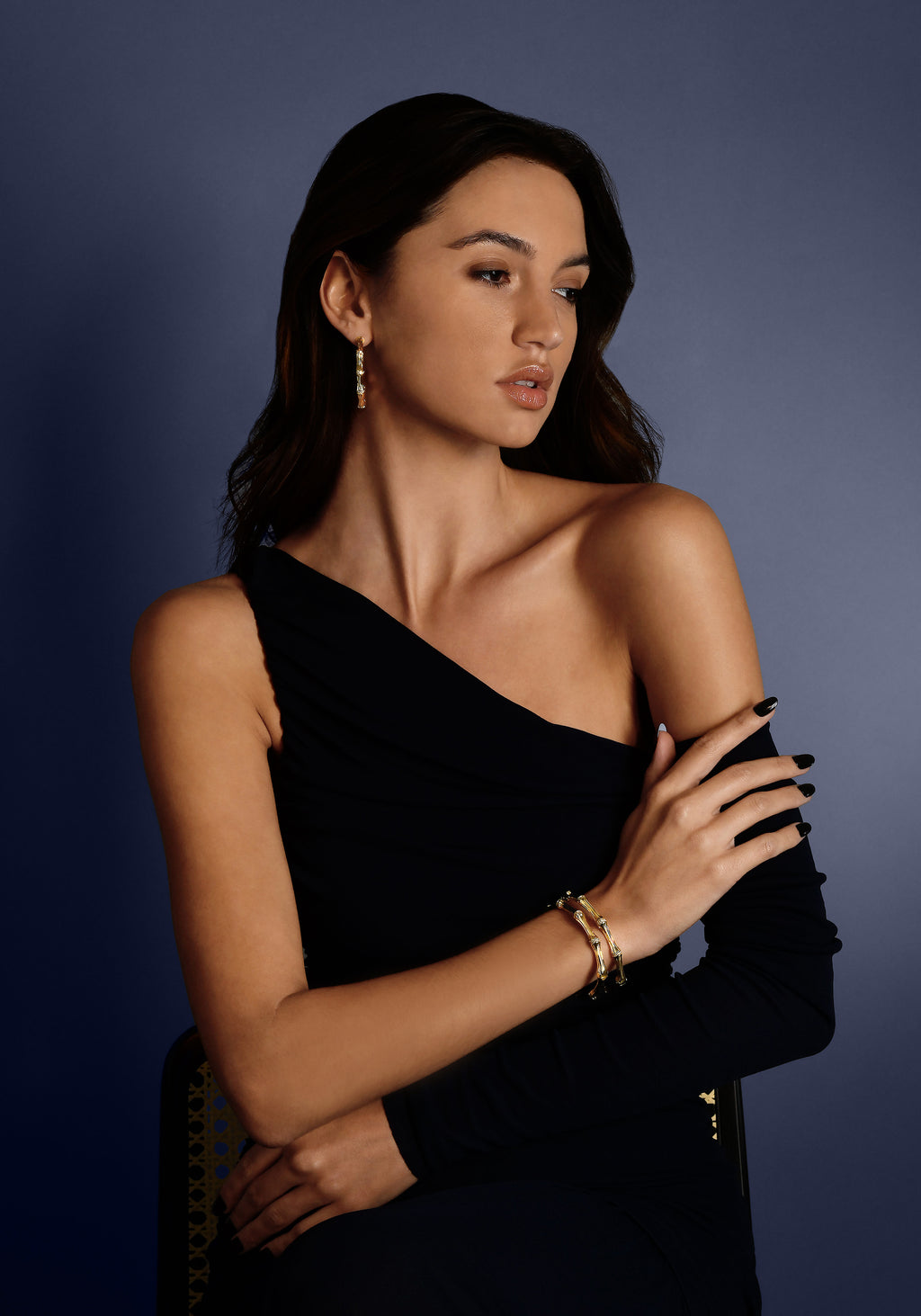 Anabel Aram Bamboo Hinged Bangle