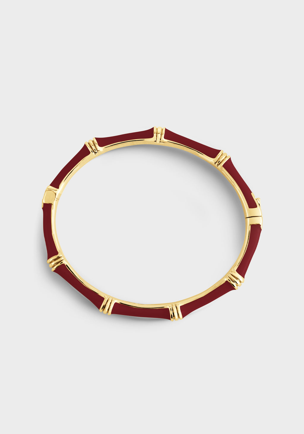 Anabel Aram Bamboo Enameled Hinged Bangle