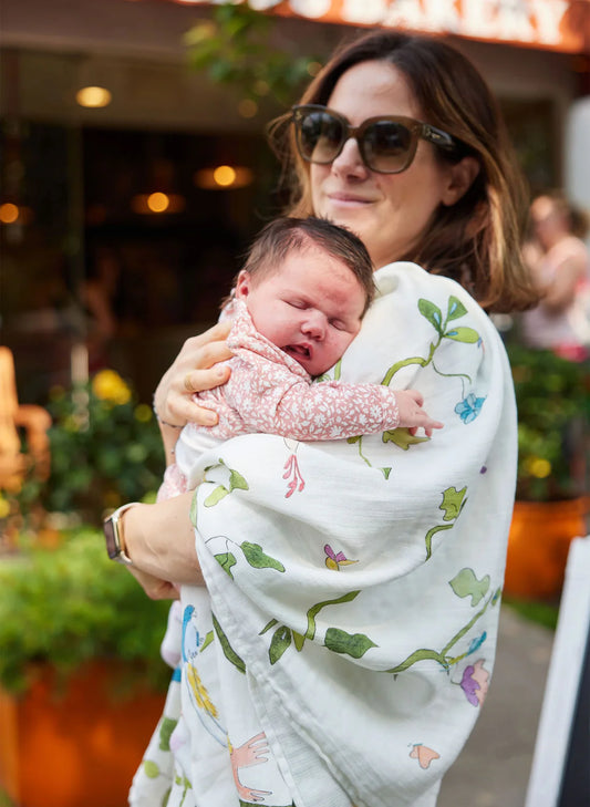 TIMO + VIOLET Tropical Chinoiserie Shawl Blanket