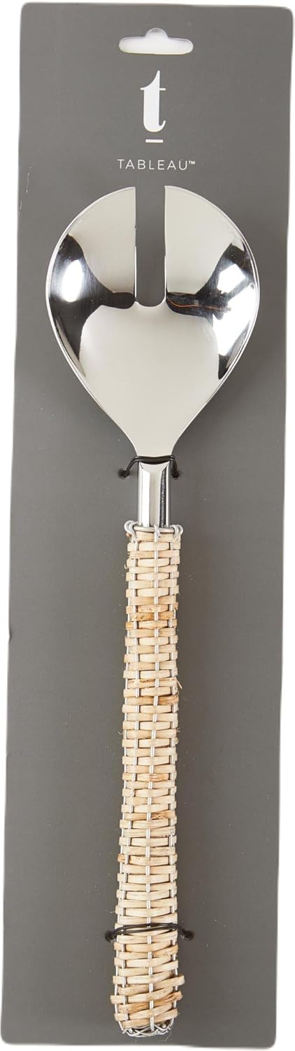 Wicker Handle Serving Spoon by TABLEAU