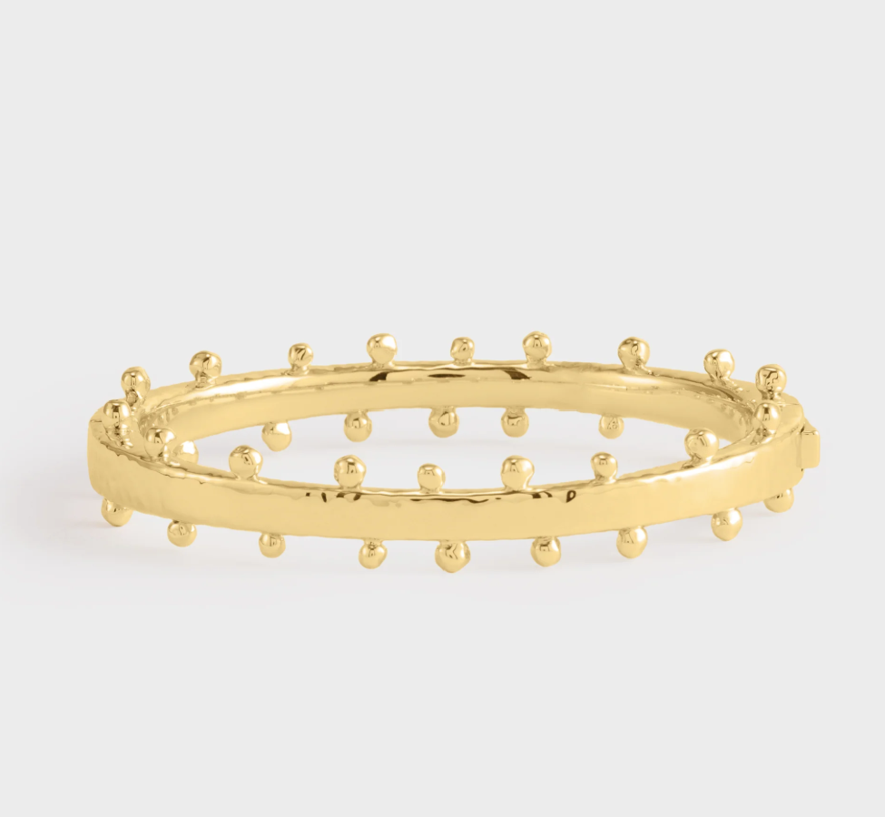 Milos Gold Hinged Bangle