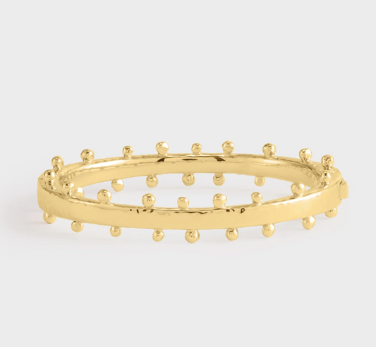 Milos Gold Hinged Bangle