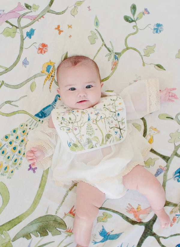 TIMO + VIOLET Tropical Chinoiserie Shawl Blanket