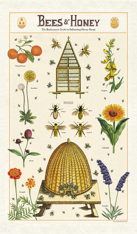 Bees & Honey Vintage Tea Towels