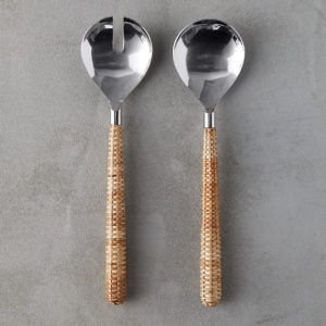 Wicker Handle Serving Spoon by TABLEAU