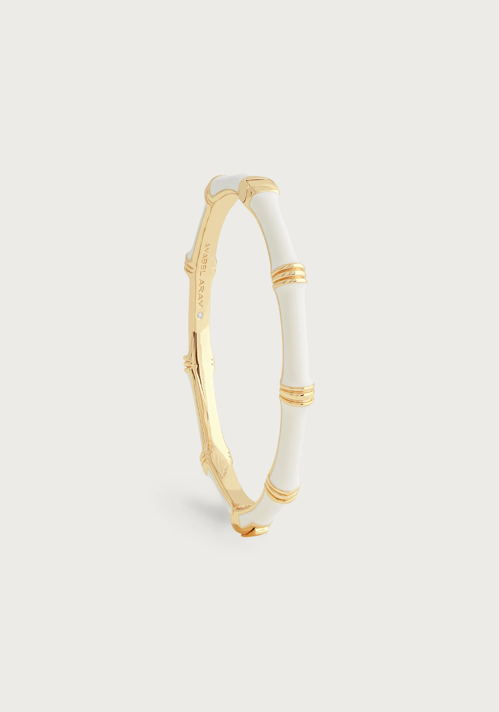 Anabel Aram Bamboo Enameled Hinged Bangle