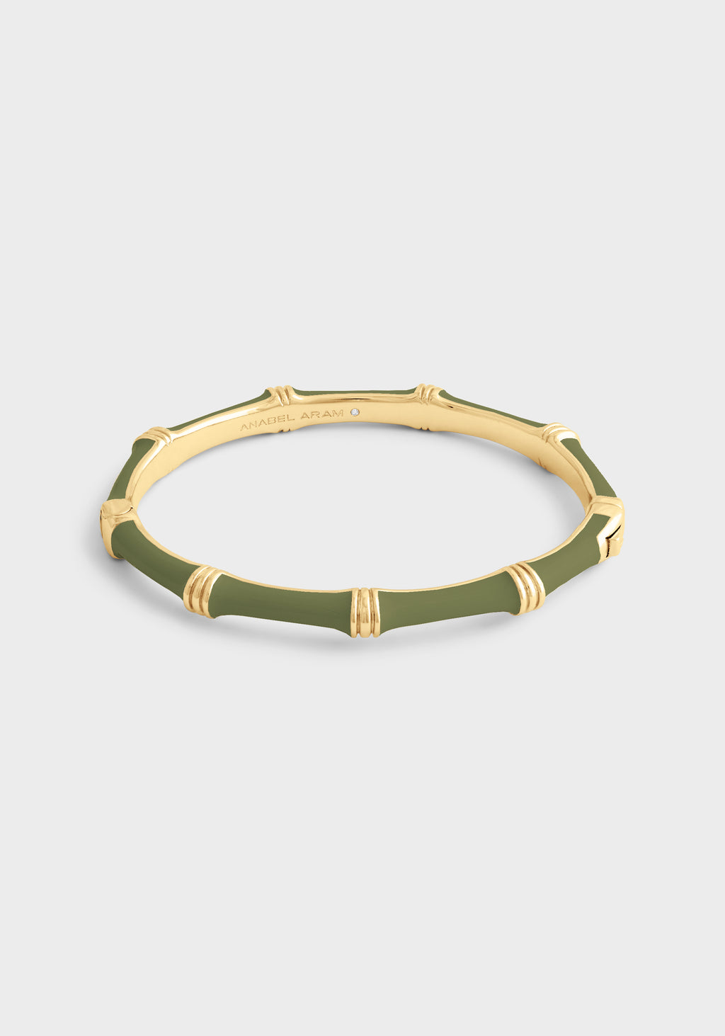 Anabel Aram Bamboo Enameled Hinged Bangle