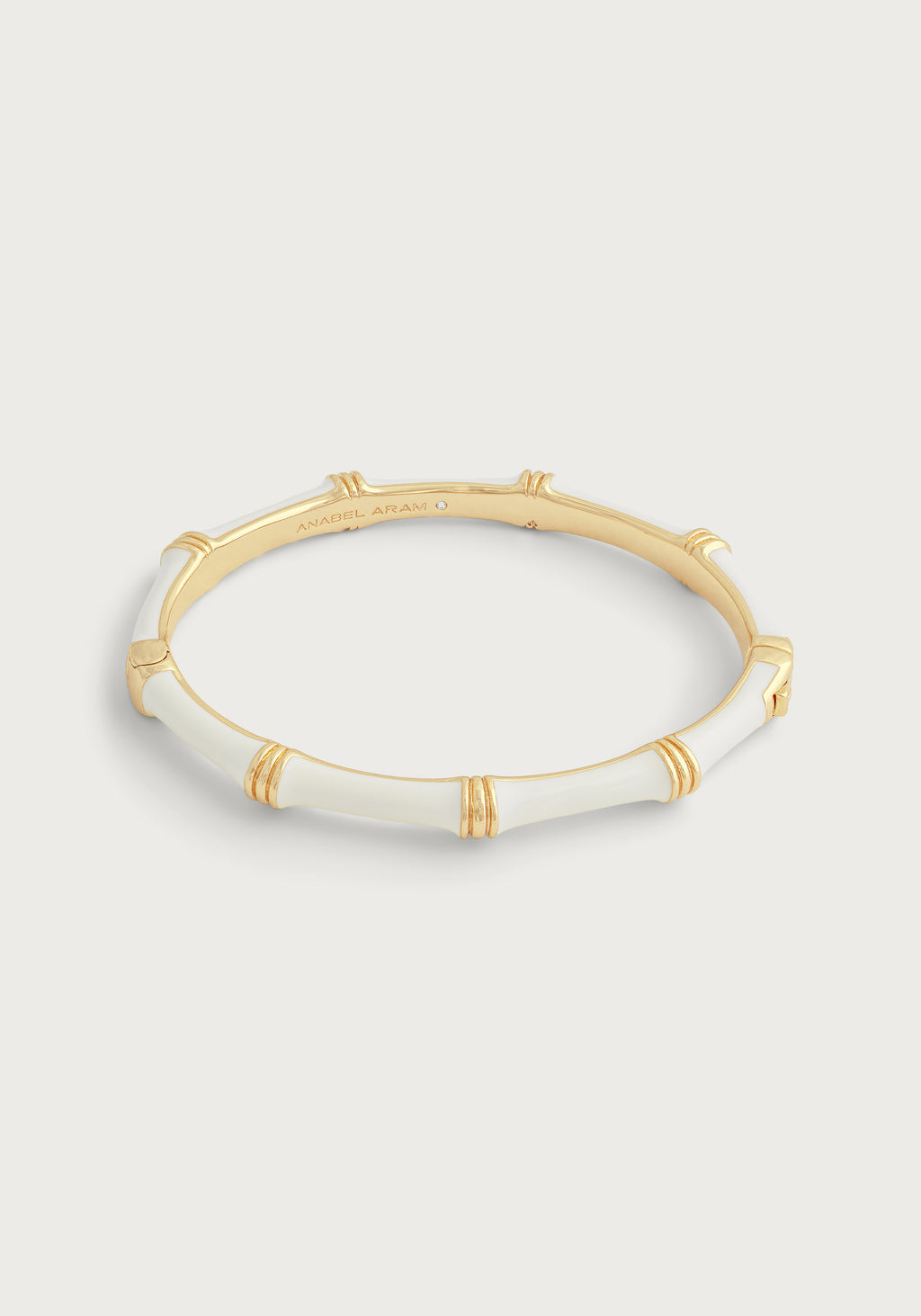 Anabel Aram Bamboo Enameled Hinged Bangle